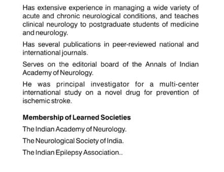 Dr. S. Dinesh Nayak  Sr. Consultant Epilepsy Neurosurgery India